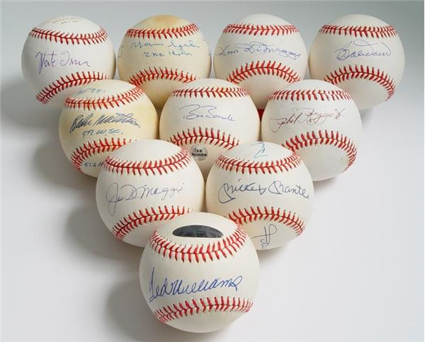 Single Signed Baseballs - Hall of Famers Signed Baseball Collection (10)