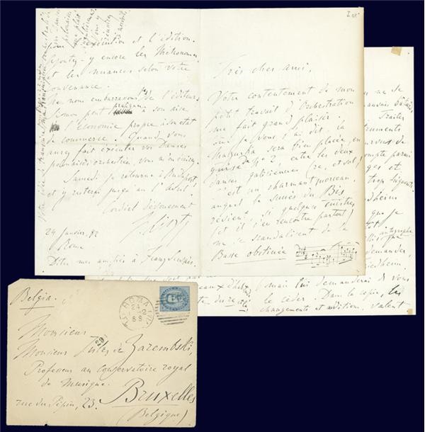 Americana Autographs - Franz Liszt Handwritten Signed Letter with Quotation