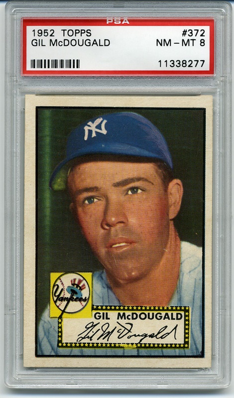 Baseball and Trading Cards - 1952 Topps #372 Gil McDougald PSA 8