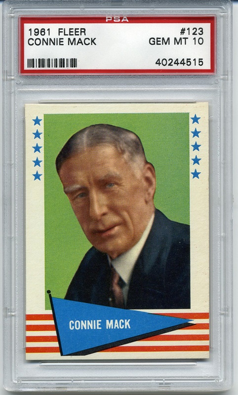 Baseball and Trading Cards - 1961 Fleer #123 Connie Mack PSA 10