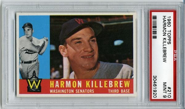Baseball and Trading Cards - 1960 Topps #210 Harmon Killebrew PSA 9