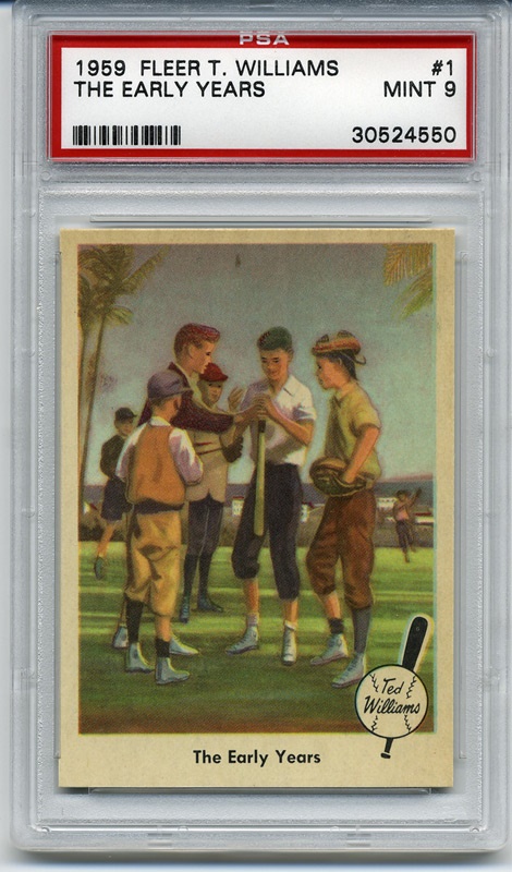 Baseball and Trading Cards - 1959 Fleer #1 Ted Williams PSA 9
