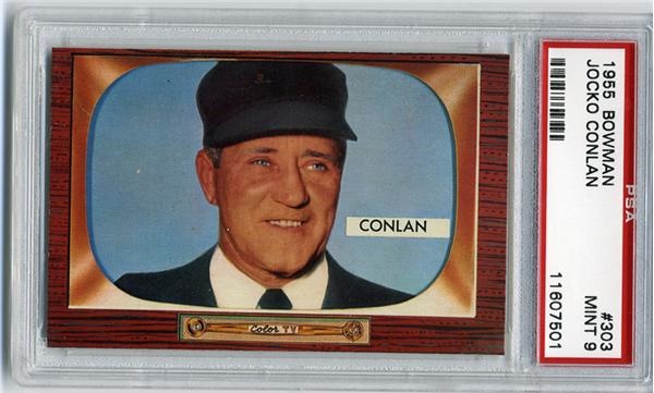 Baseball and Trading Cards - 1955 Bowman #303 Jocko Conlon PSA 9