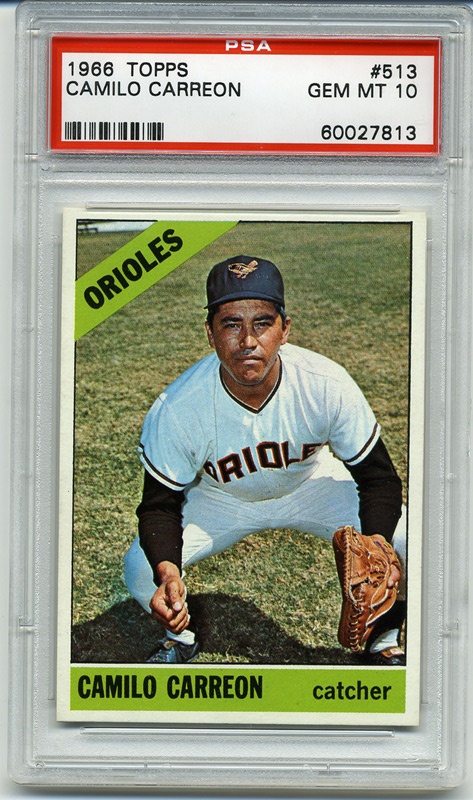 Baseball and Trading Cards - 1966 Topps #513 Camilo Carreon PSA 10