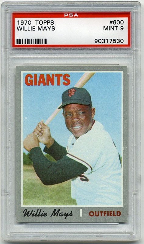 Baseball and Trading Cards - 1970 Topps #600 Willie Mays PSA 9