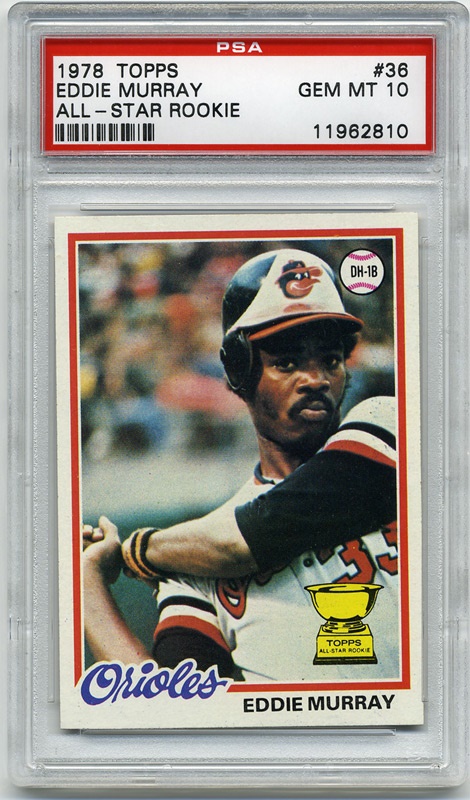 Baseball and Trading Cards - 1978 Topps #36 Eddie Murray PSA 10
