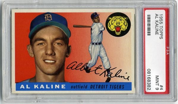 Baseball and Trading Cards - 1955 Topps #4 Al Kaline PSA 9