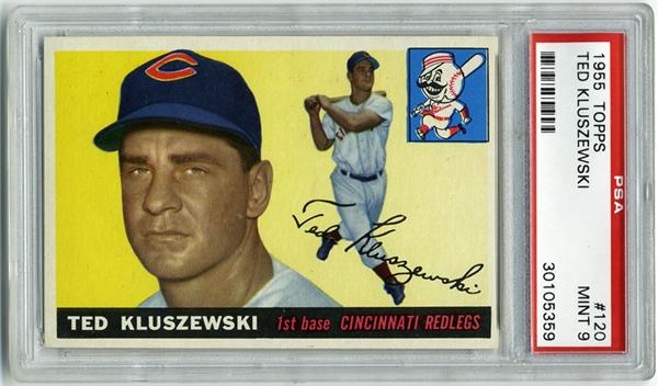 Baseball and Trading Cards - 1955 Topps #120 Ted Kluszewski PSA 9