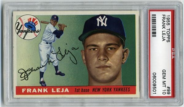Baseball and Trading Cards - 1955 Topps #99 Frank Leja PSA 10