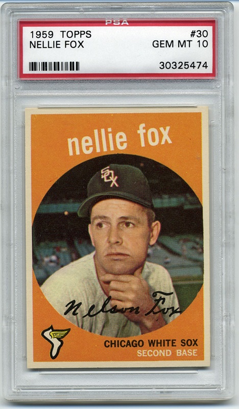Baseball and Trading Cards - 1959 Topps #30 Nellie Fox PSA 10