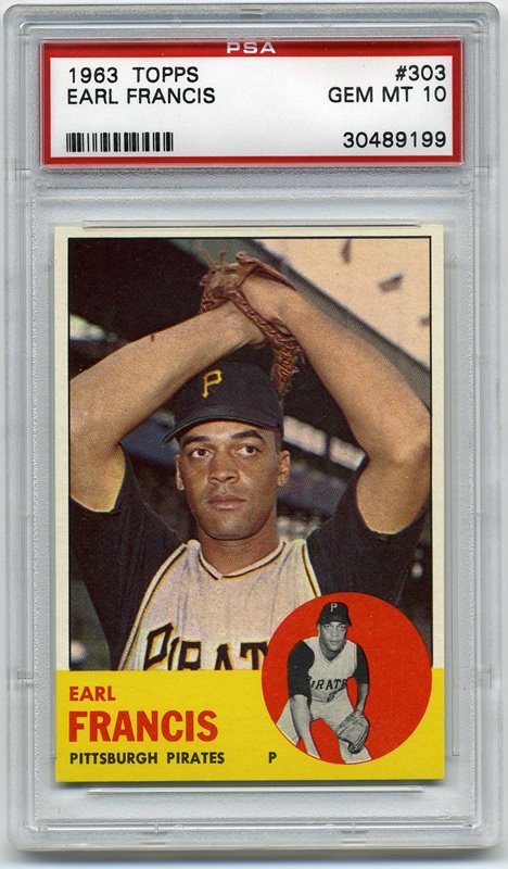 Baseball and Trading Cards - 1963 Topps #303 Earl Francis PSA 10