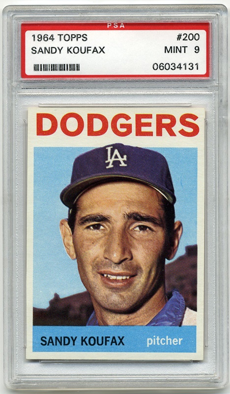 Baseball and Trading Cards - 1964 Topps #200 Sandy Koufax PSA 9