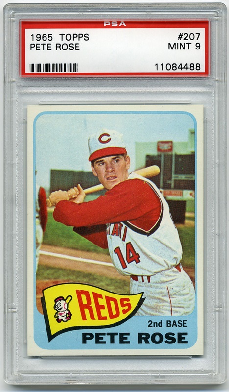 Baseball and Trading Cards - 1965 Topps #207 Pete Rose PSA 9