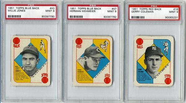 Baseball and Trading Cards - 1951 Topps Blue & Red Back PSA Collection (18)