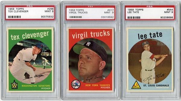 Baseball and Trading Cards - 1959 Topps PSA/GAI Mint 9 Collection (42)