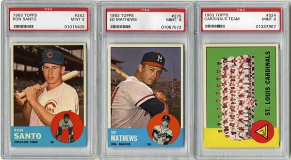 Baseball and Trading Cards - 1963 Topps PSA 9 Lot (26)