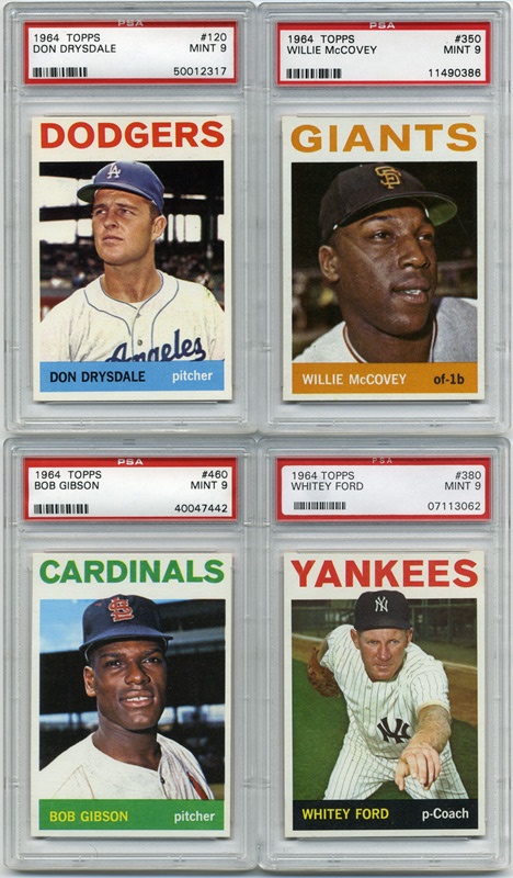 Baseball and Trading Cards - 1964 Topps PSA 9 Collection of 31 Cards