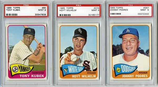 Baseball and Trading Cards - 1965 Topps PSA 9 Low Population Collection (17) -
