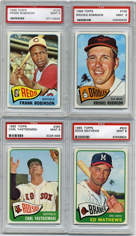 Incredible Collection of 1965 Topps PSA 9's, with Stars (83) -