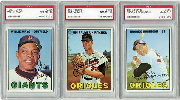 1967 Topps PSA 8 Collection with Stars (54)