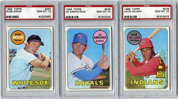 Baseball and Trading Cards - 1969 Topps PSA 10 Lot (5)