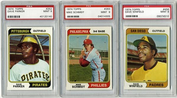 Baseball and Trading Cards - 1974 Topps Ultra High Grade PSA Collection (54)