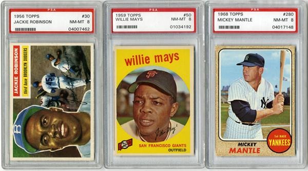 Baseball and Trading Cards - 1956 - 1974 PSA 8 Superstar Collection (42)