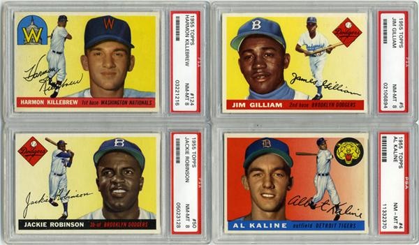 Baseball and Trading Cards - 1955 Topps Collection of PSA 8's (122)