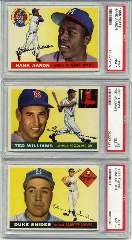 - 1955 Topps Collection of PSA 7's (18)