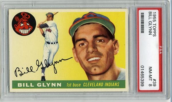 Baseball and Trading Cards - 1955 Topps #39 Bill Glynn PSA 8
