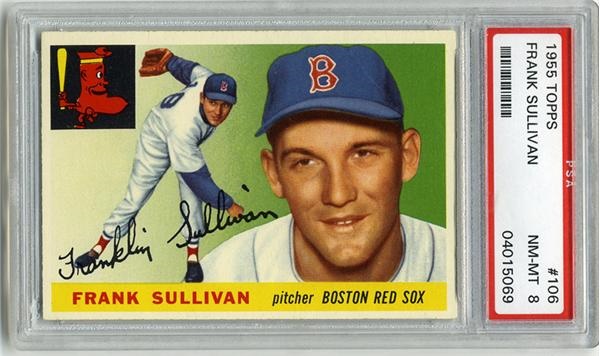 - 1955 Topps #106 Frank Sullivan PSA 8