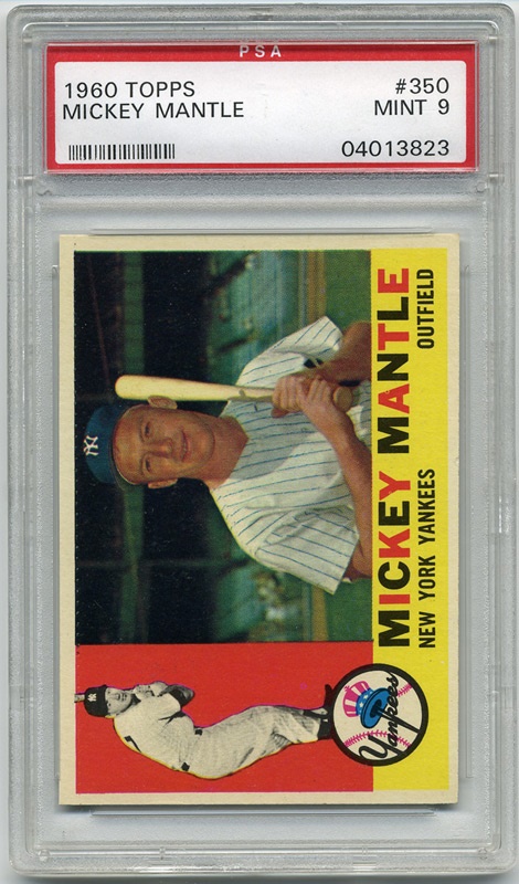 Baseball and Trading Cards - 1960 Topps #350 Mickey Mantle PSA 9