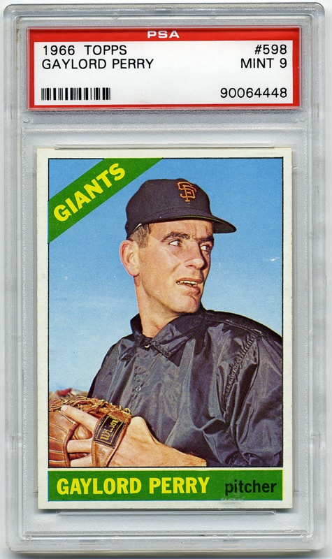 - 1966 Topps #598 Gaylord Perry PSA 9