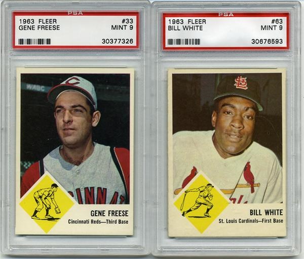 Baseball and Trading Cards - 1963 Fleer PSA 9 Collection (3)
