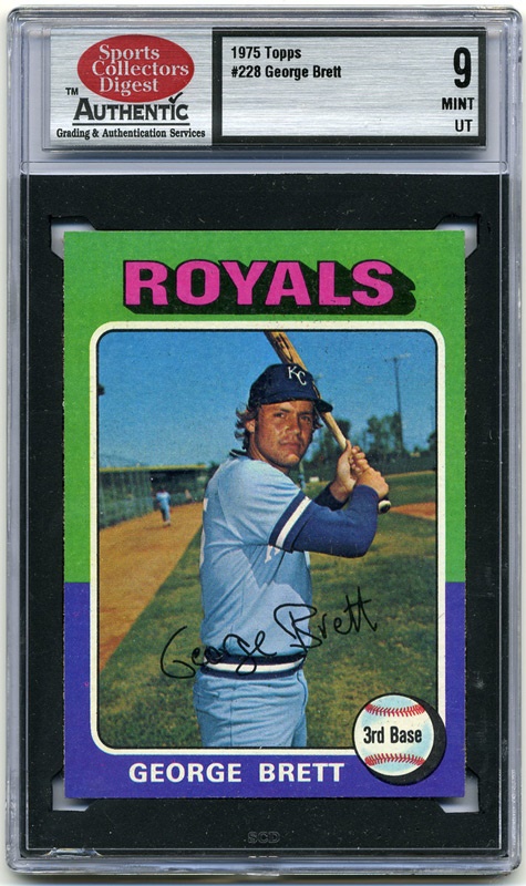 Baseball and Trading Cards - 1975 Topps #228 George Brett SCD 9 UT