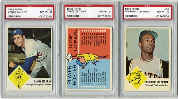 Baseball and Trading Cards - 1963 Fleer Baseball Complete Set - All PSA 8!