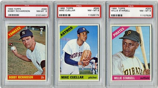 Baseball and Trading Cards - 1966 Topps PSA 8 Partial Set (187 different)