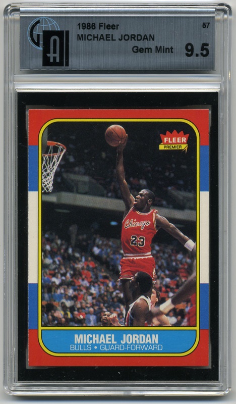 Basketball Cards - 1986 Fleer #57 Michael Jordan GAI 9.5 Gem Mint