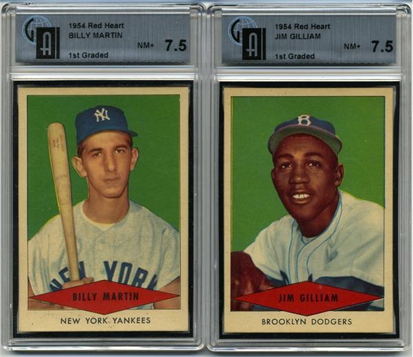 Baseball and Trading Cards - 1954 Red Heart High Grade Collection (6)