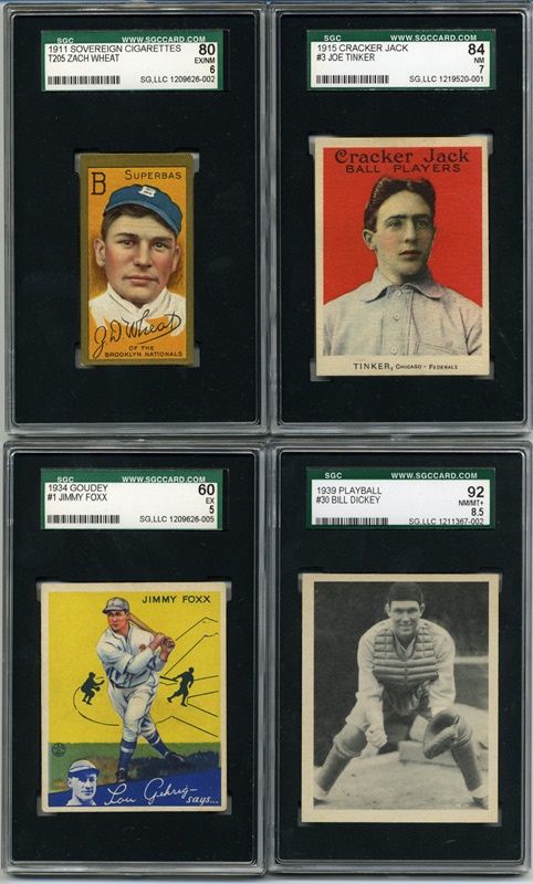 Baseball and Trading Cards - Mid to High Grade SGC Pre-War Collection (8)