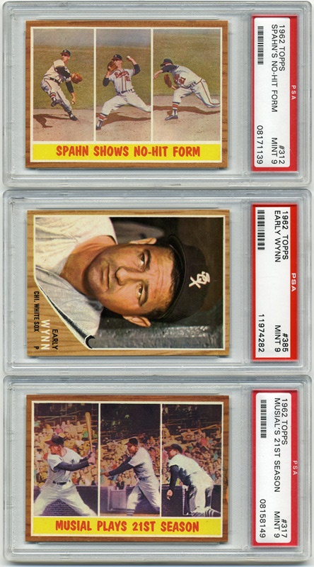 - 1962 Topps PSA 9 Collection (3)