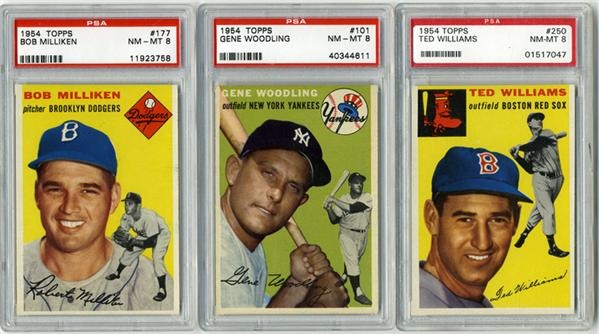 Baseball and Trading Cards - 1954 Topps PSA 8 Collection (8)