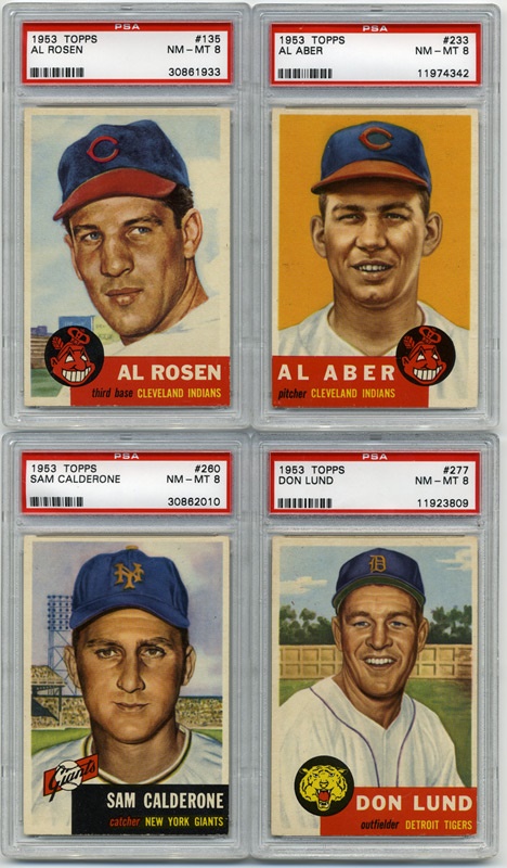 1953 Topps PSA 8 Collection With High Numbers (35)
