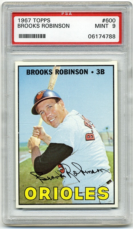 Baseball and Trading Cards - 1967 Topps #600 Brooks Robinson PSA 9
