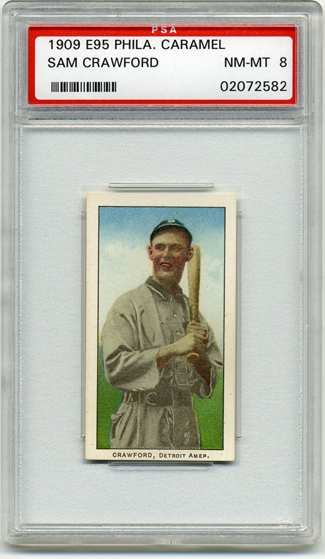 Baseball and Trading Cards - 1909 E95 Philadelphia Caramel Sam Crawford PSA 8