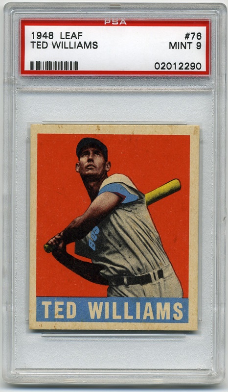 Baseball and Trading Cards - 1948 Leaf #76 Ted Williams PSA 9