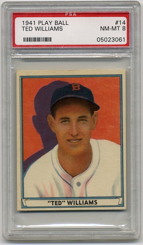 Baseball and Trading Cards - 1941 Play Ball #14 Ted Williams PSA 8