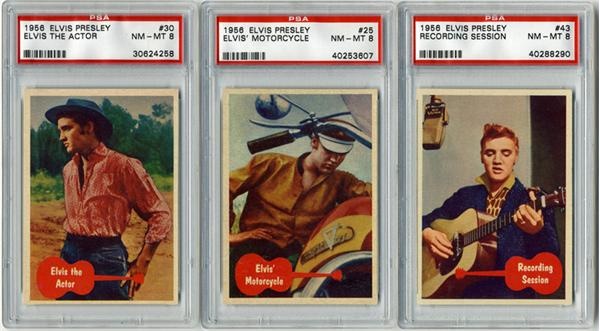 Non-Sports Cards - 1956 Topps Elvis Presley PSA 8 Collection - Over Half the Set! (36/66)