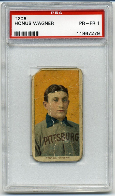 Baseball and Trading Cards - T206 Honus Wagner PSA 1