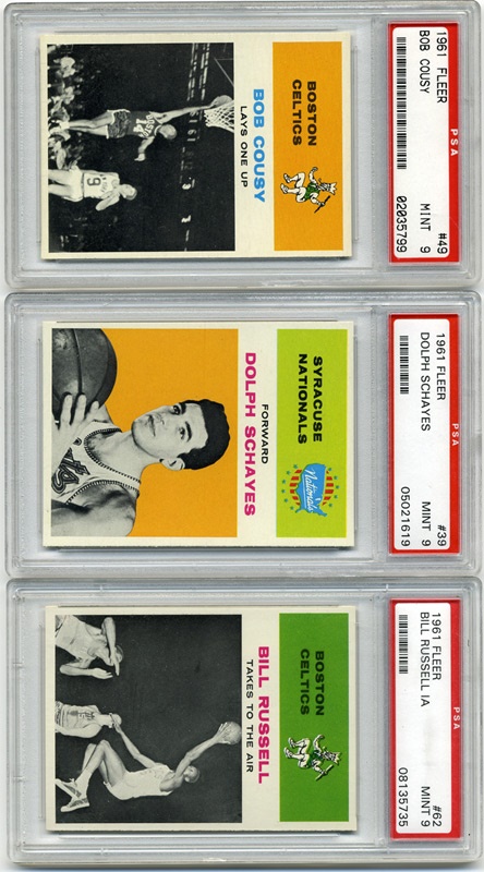Basketball Cards - 1961 Fleer Basketball PSA 9 Low Population Collection (8)